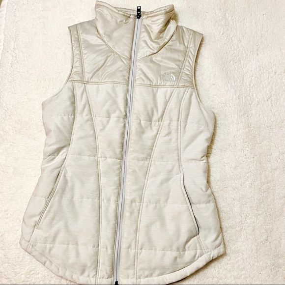 The North Face cream vest. Worn once. - Picture 1 of 3